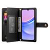 DF-011 For Samsung Galaxy A15 4G/5G Wallet Case Zipper Leather Phone Bag with Shoulder Strap