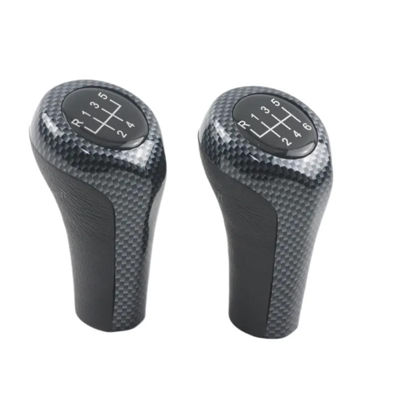 Manetă Schimbător de Viteze Mașină Argintie Aspect Carbon 5/6 Trepte Pentru BMW Seria 1 3 5 6 E46 E53 E60 E61 E63 E81 E82 E83 E84 E87 E90 E91 E92