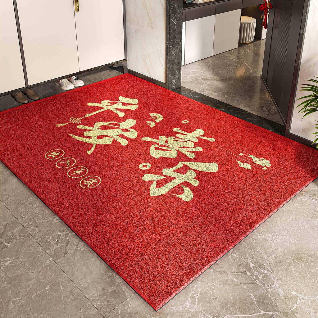 Chinese Red Non-Slip Coil Mud Scraper Mat for Household Entrance