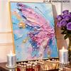 Sparkling Pearl Painting Kit with Frame Colorful Butterfly Bead Art Canvas for Elegant Relaxing Craft, Wall Decor and Perfect Gift for Women