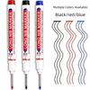 1/8/10PCS Deep Holes Markers 2cm Long Tip Markers for Metal Carpenter Non-deletion Against Water Metal Marker Pen YQB01