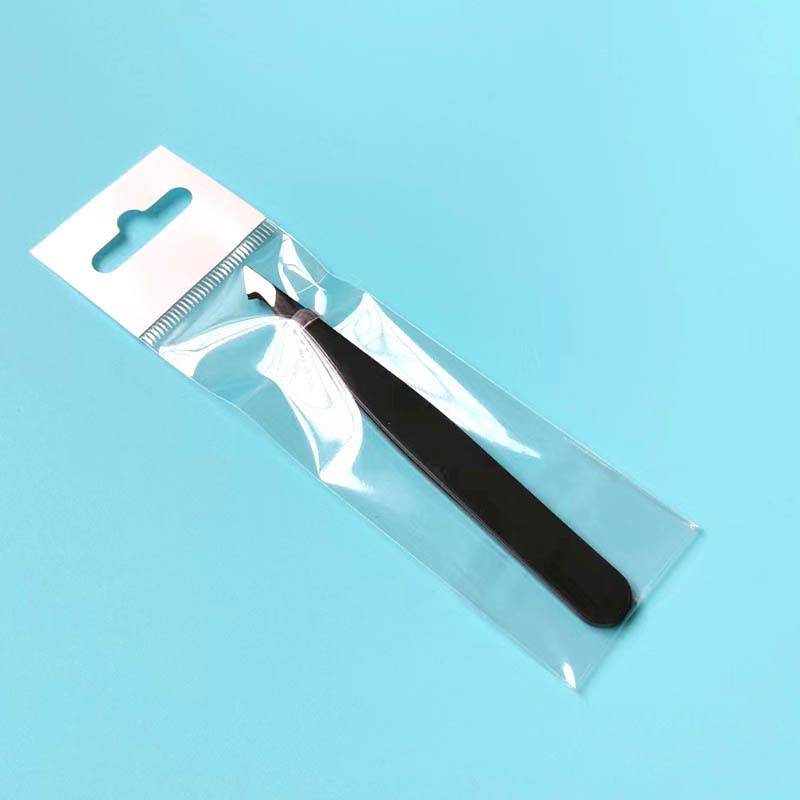 Individually Packaged Stainless Steel Black Eyebrow Tweezers