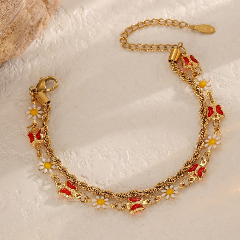 European and American stainless steel bracelet INS women's fashion simple versatile chain bracelet jewelry