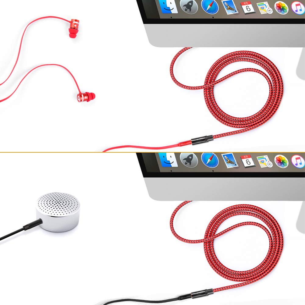 AUX Extension Cable LiuTian Double Shielded Headphone Auxiliary Extension Cable Male to Female Braided Stereo Audio Extension 3.5mm 10m, 3.5mm 3.5mm