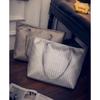 Stylish Large Capacity Pu Tote Bag For Women Retro Casual Woven Shoulder Handbag