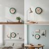 Decorative Wall Clock Organic Shape Silent Green for Living Room, Bedroom, Entryway