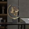 Modern Globe Sculpture - Stainless Steel Multi-Dimensional Home Office Decor, Perfect Gift for Art Lovers (S)