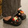 Niche cartoon cute outer hole shoes women's summer new thick-soled non-slip breathable bag head cool slippers soft