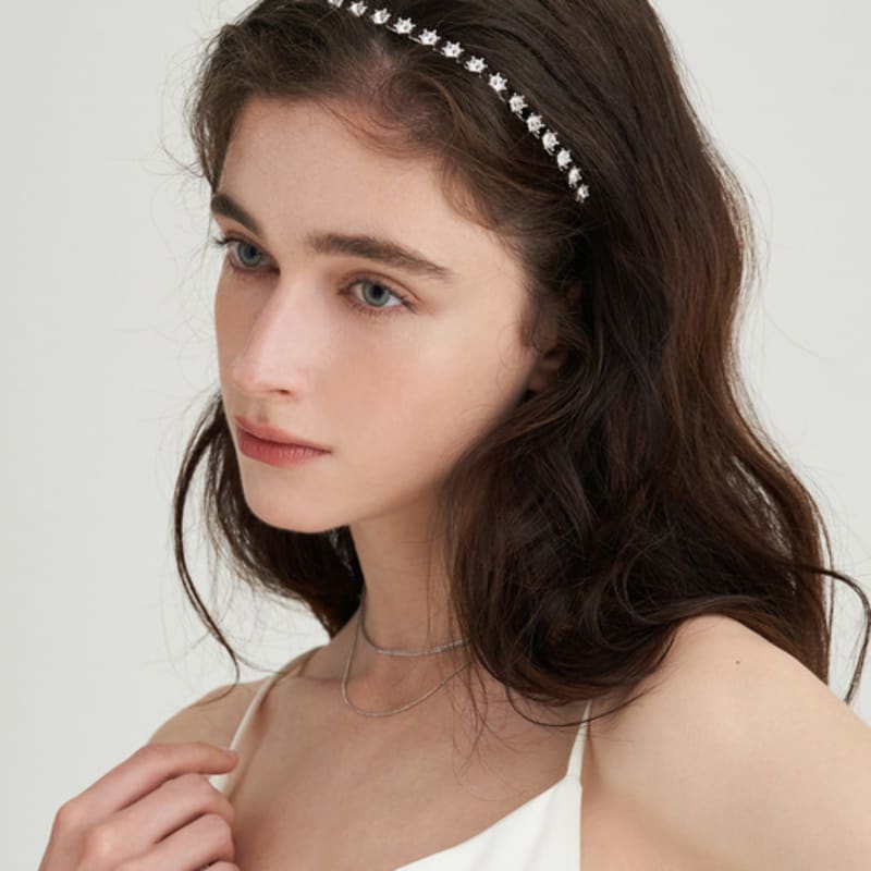 

Жан Поль Кларисс Кристальная повязка для волос «Корона» JP-25-065HB Silver