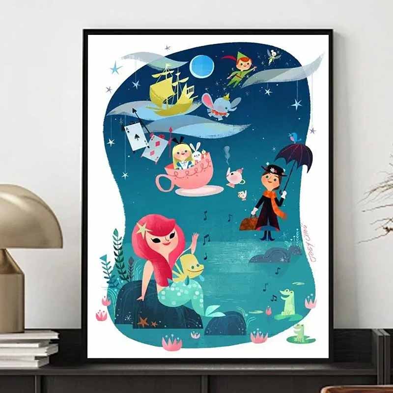 Disney Diamond Painting Collection of Disney Classics Modern Illustration Art Cartoon Diamond Painting Full Diamond Cross Stitch DIY Gifts Home Decor