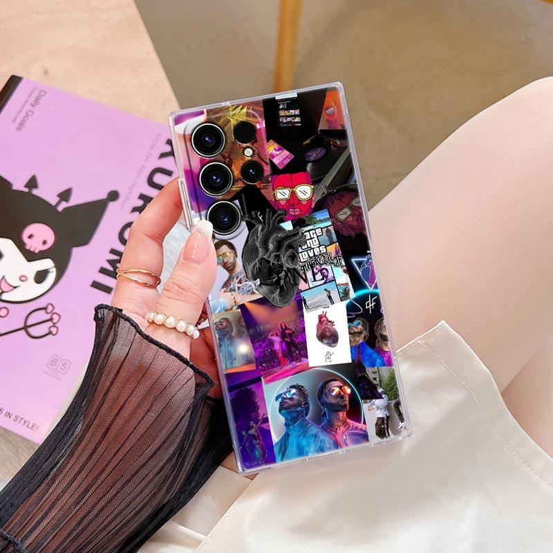 Singer PNL QLF Rapper Heart Clear Case For Samsung Galaxy S26 S25 S24 S23 Ultra S20 S21 FE S22 Plus S26 Ultra S25FE Phone Cover