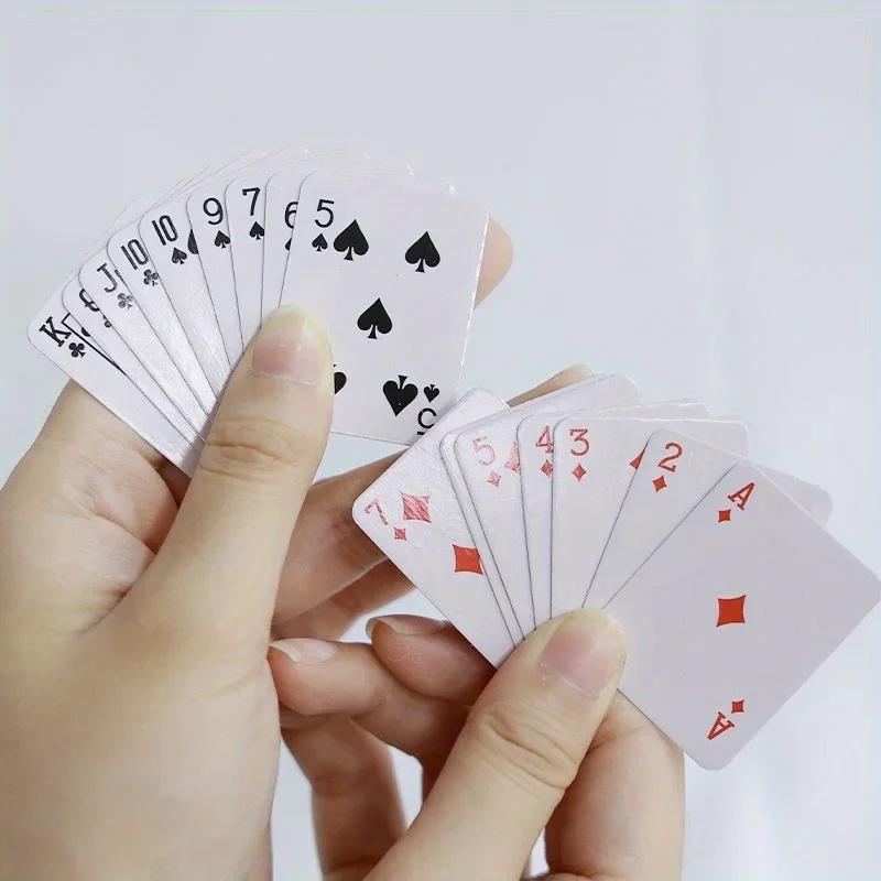 Mini Playing Cards Party Spoof Fun Smal Playing Cards Miniature Poker Cards Mini Poker Game for Teen Adults Novelty Party Gift
