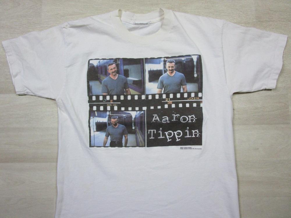 Vintage Aaron Tippin T-shirt M Y2K Country Music Concert Kiss This Graphic S