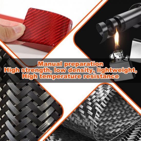 Red Carbon Fiber Interior Dashboard Trim Sticker For BMW 5 Series G60 I5 2024+