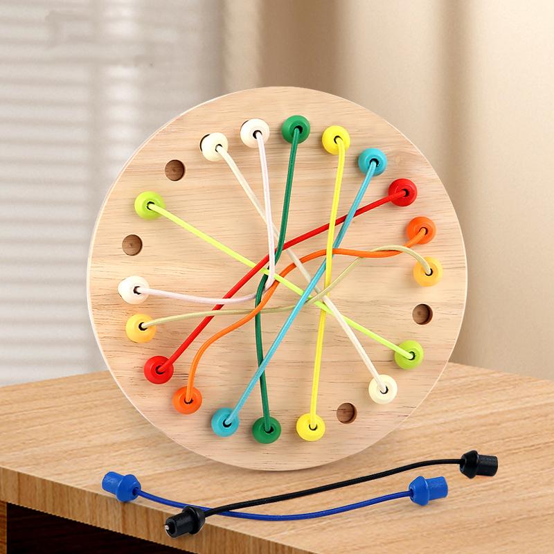 Wooden Ring Unlocking Game,Magic Ring Escape Classic Puzzle Toy, Kongming Lock Luban Lock Intelligence Toy