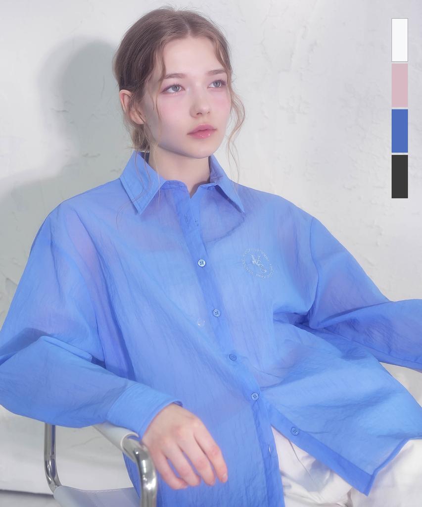 VIVACIOUS Winnie Solid See-Through Shirt_4 Colors