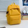 Schoolbag Japanese solid color versatile nylon backpack schoolbag female Korean version high school lightweight backpack college students ins 