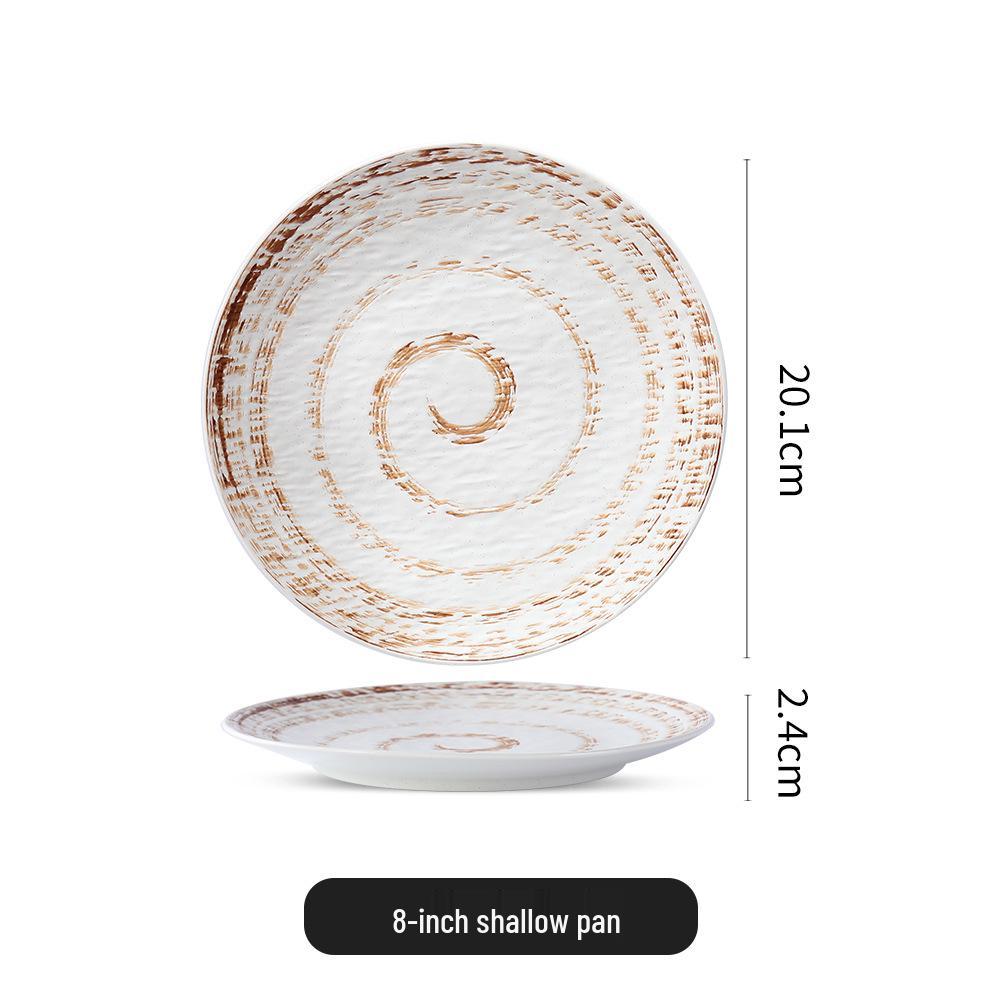 Retro Japanese Ceramic Steak and Sushi Plate