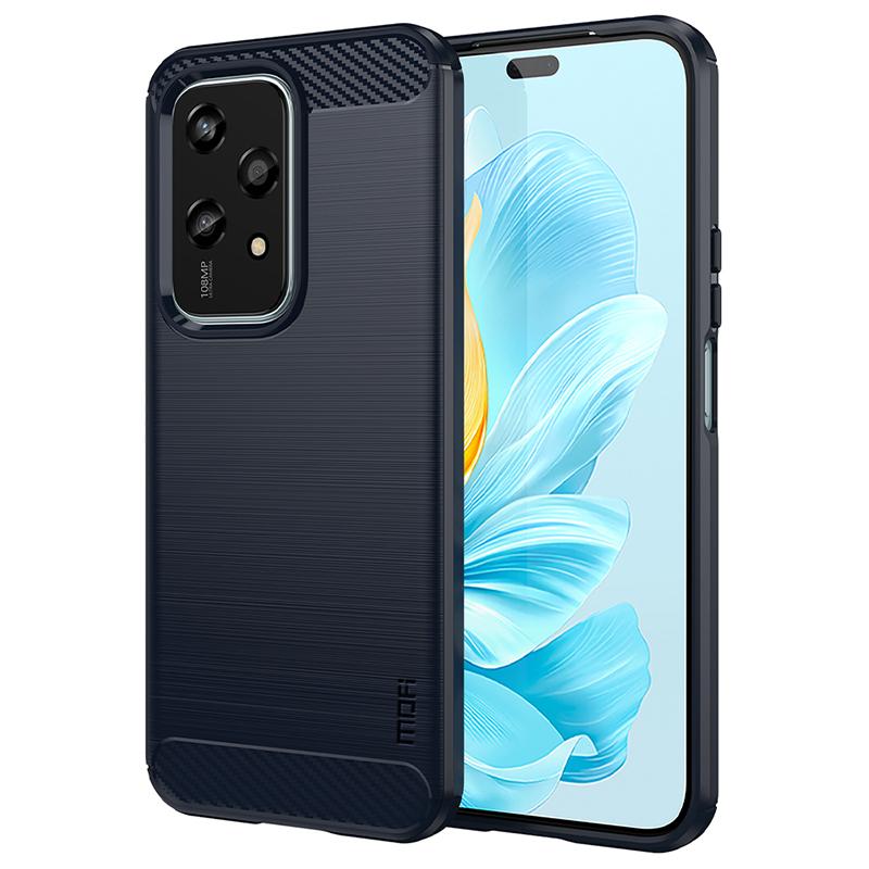 

MOFI JK Серия TPU-1 Чехол для Honor 200 Lite Текстура карбонового волокна Тонкий чехол для телефона из ТПУ Blue