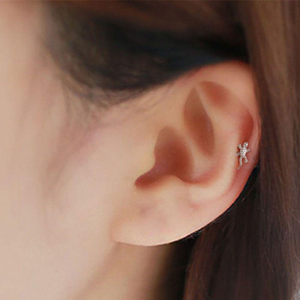 1Pc Helix Lizard Screw Back Cartilage Tragus Piercing Jewelry Fashion Accessories Earring Ear Stud