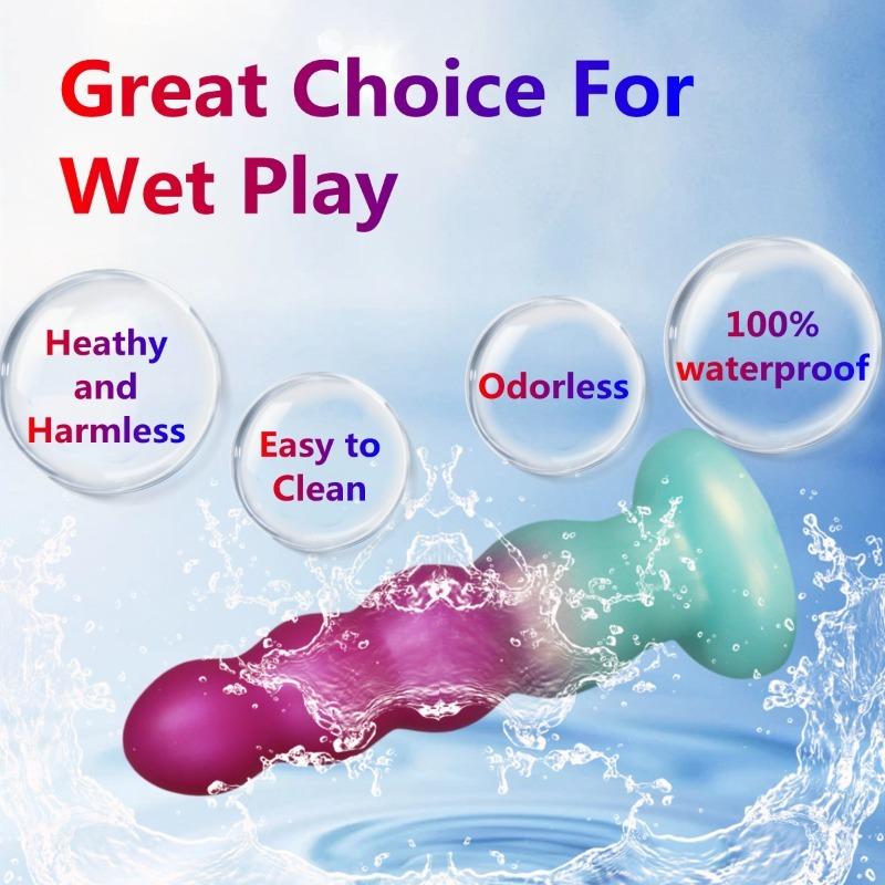 Gradient Silicone Butt Plugs Anal Beads Masturbator Suction Cup Vaginal Plug Wearable Dildo Anus Dilator Adult Sex Toys Casal