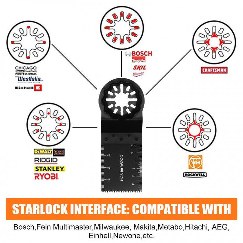 20-Piece Universal Starlock Saw Blade Set for Festool, BOSCH, Makita - 6 Specifications