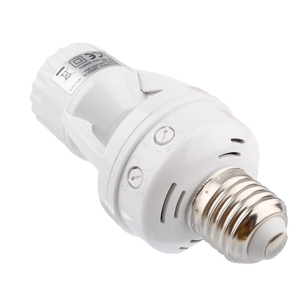 AC100-240V E27 Socket Converter with PIR Motion Sensor Switch LED E27 Lamp Base Intelligent Bulb Lamp Holder Light  Accessory