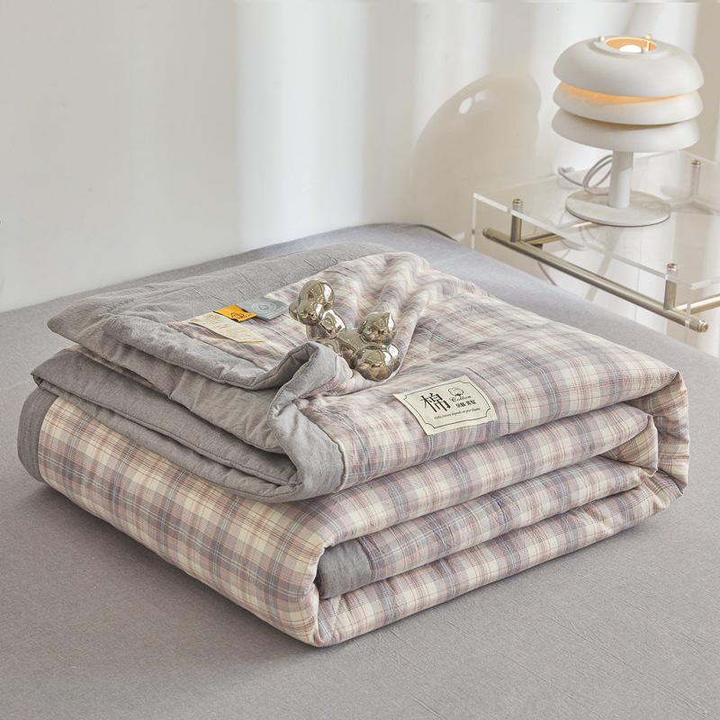 100% Cotton Summer Air Conditioning Quilt - Lightweight Quilt for Students and Children