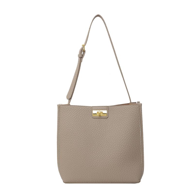 

Винтажная текстура простая сумка для通勤 женская осенняя новая модная повседневная сумка-подмышка модная сумка через плечо хаки