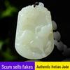 Hetian Jade Zodiac Animal Pendant - Certified Unisex Ornament