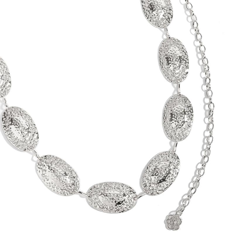 Geometric Sea Shell Design Waist Chain Adjustable Length Chain Belt For Women Teens Dress Pants Fashion Accessories