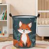1pc, Cute Woodland Fox Animal Laundry Basket, Clothes Book Storage Basket Gift Box for Bedroom Decor, Laundry Baskets