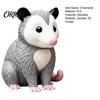 Decorative PLA Possum Crafts 3D Printed Opossum Figurine, Cute Sitting Statue, Indoor Outdoor Realistic Animal Statues for Garden Porch Desktop Decor,