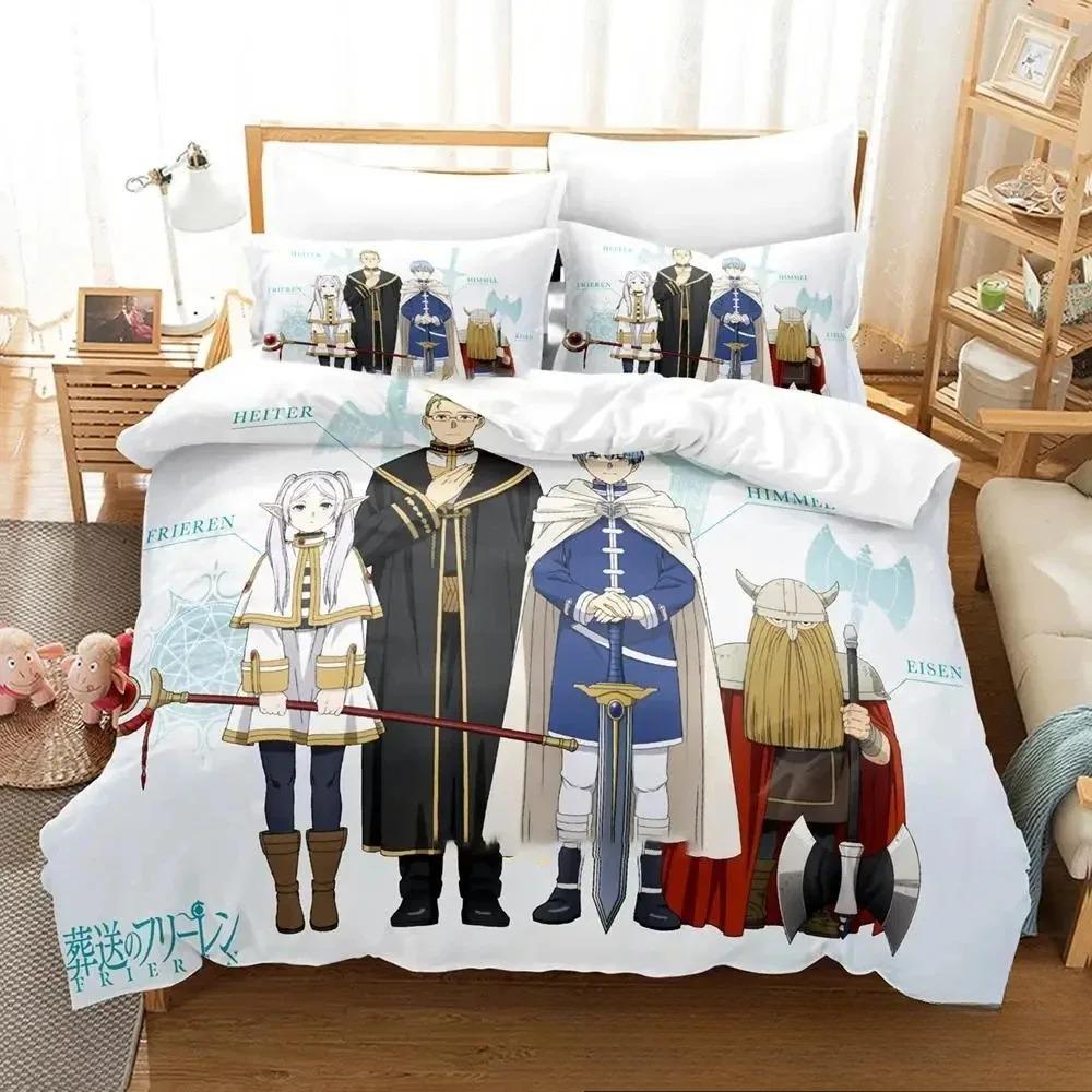 3D Print Anime Frieren Bedding CollectionDuvet Cover Comforter Bed Collection Quilt Cover PillowcaseKing Queen Twin Size Boys Girls Adultse