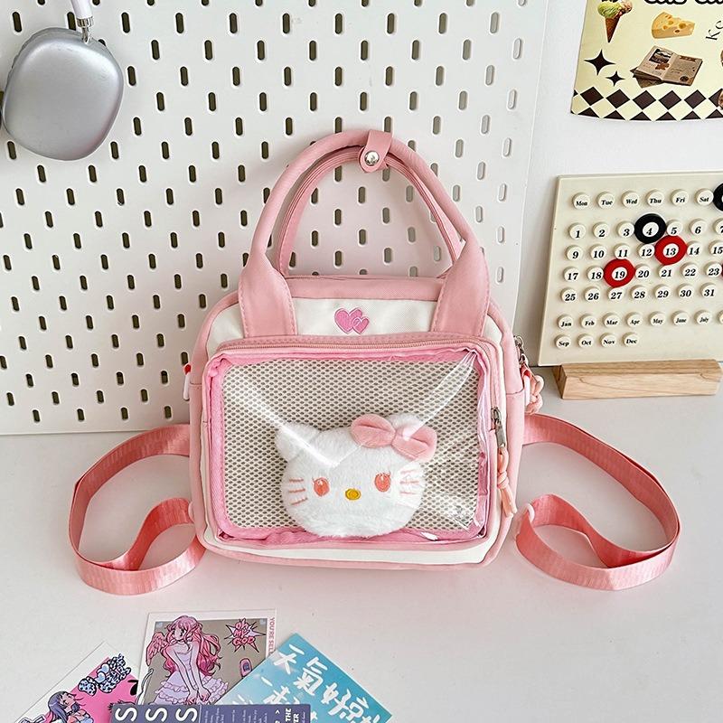 Women's Bag Sweet Girl Daily Simple and Versatile Handbag Shoulder Bag Crossbody Bag Backpack Solid Color Transparent