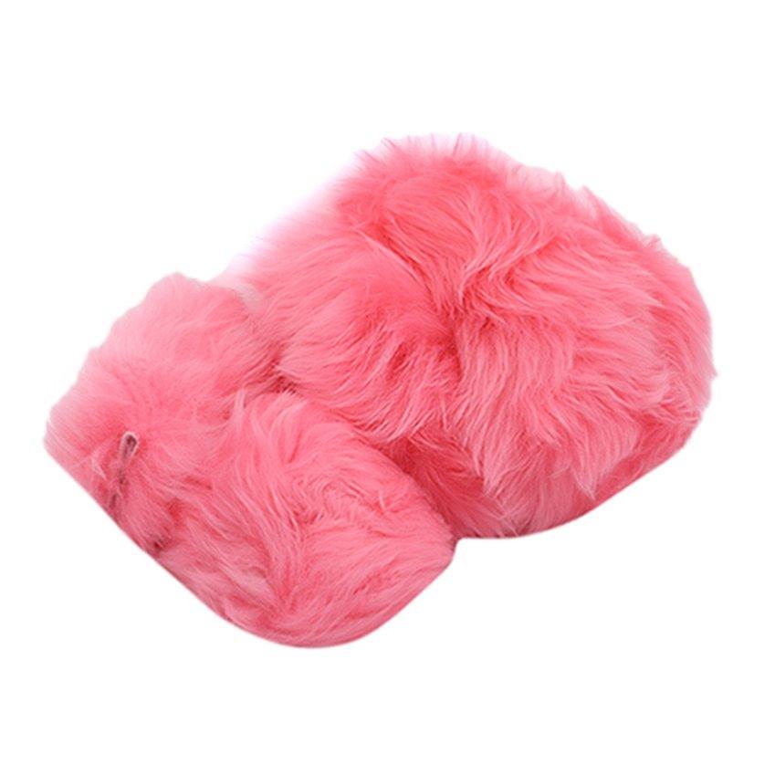 Anti-slip Woolen Covers Steering Wheel Cover 3Pcs Car-styling Winter Plush For Women Wool