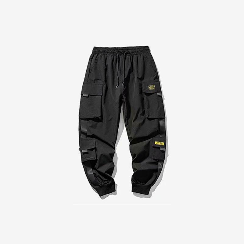 Danmo Hip Hop Boy Kapsy Pružný pas Harem Kalhoty Muži Streetwear Punk Ležérní Design Kalhoty Jogger Muž Černé Kalhoty Velká velikost