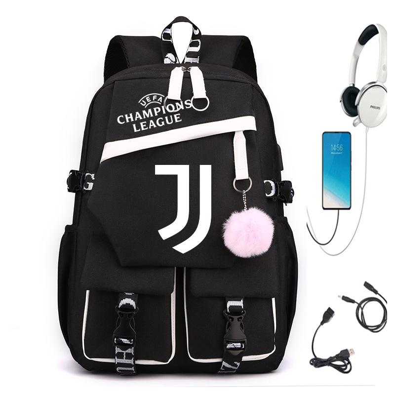 Rucsac Fotbal Liga Campionilor Manchester United Manchester City Barcelona Real Madrid Elevi Școală Generală Geantă Antrenament Capacitate Mare