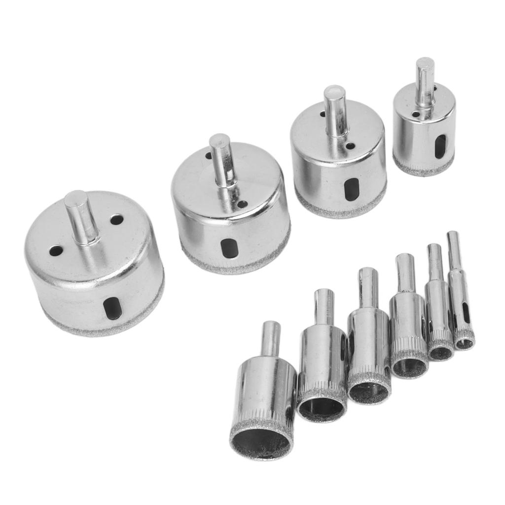 10PCS Diamond Drill Bit Diamond Hole Saw for Glass Tile Ceramic Marble Porcelain Cutting 8 10 14 16