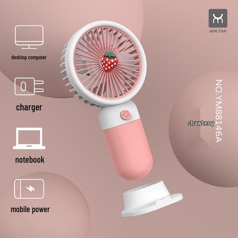 Portable Mini Cartoon Fruit Flower USB Desktop Fan