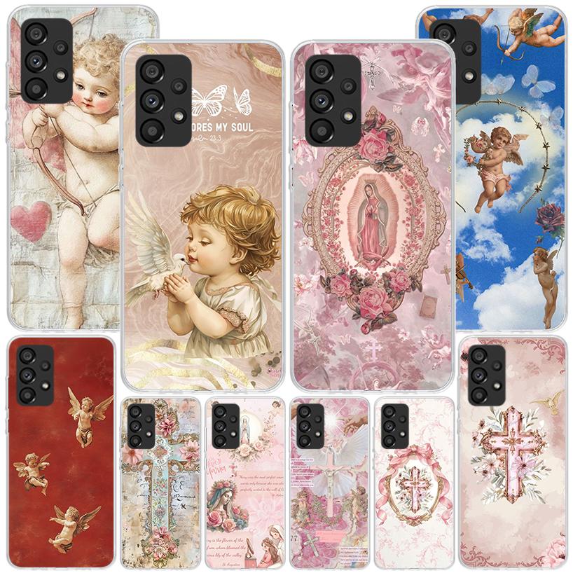 Bible Angel Phone Case For Samsung Galaxy A52 A32 A22 A12 A51 A31 A50S A30S A20S A10S Note 20 Ultra 10 Plus S10 A72 A71 Galaxy A