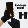 Thick Knitted Fingerless Gloves For Men Cold Weather Cycling Outdoor Activity Warm Thermals Protection