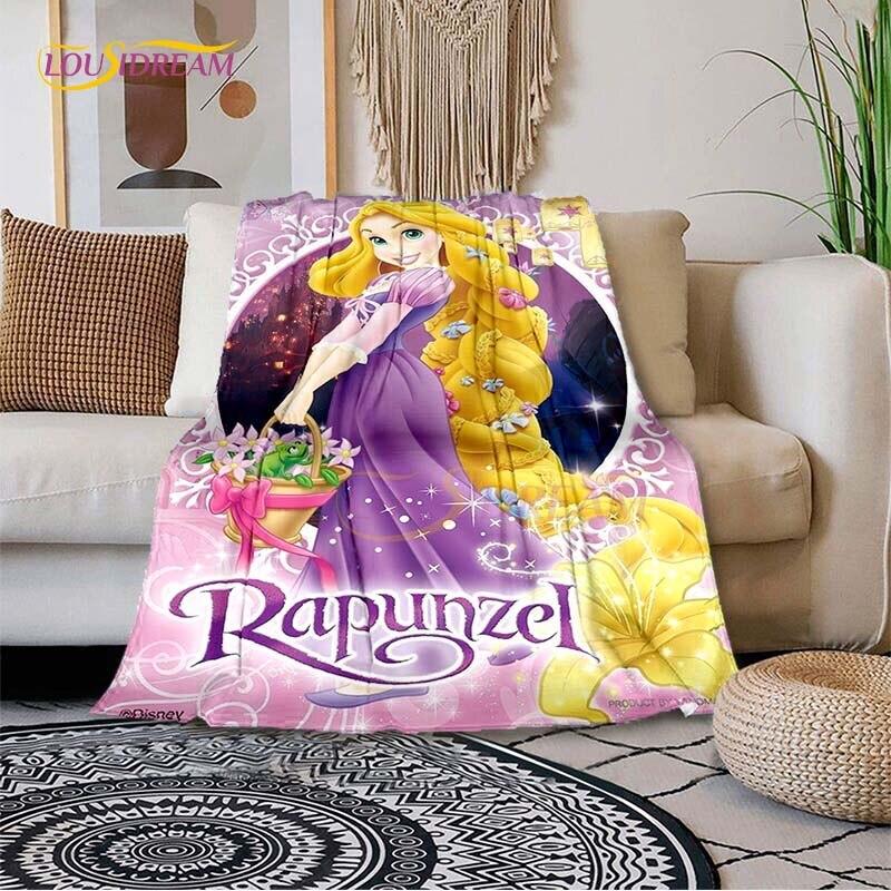 Mooie Prinses Rapunzel Cartoon Deken Anime Plaid Dekens voor Bedden Banken Queen Size Zachte Beddengoedhoes Huisdecoratie Kinder Cadeau