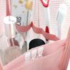 Trousse de toilette en maille EVA à suspendre, Sac à cosmétiques portable léger et imperméable, Organisateur de voyage grande capacité pour articles de toilette, Brosse à dents et dentifrice