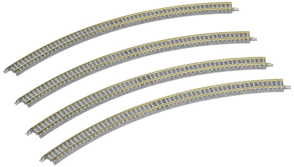 TOMIX N Gauge Curved PC Rail F Set of 4 1196 Model Railroad Supplies C354-45-PC