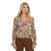 I Saw It First Womens/Ladies Animal Print Ruffle Blouse