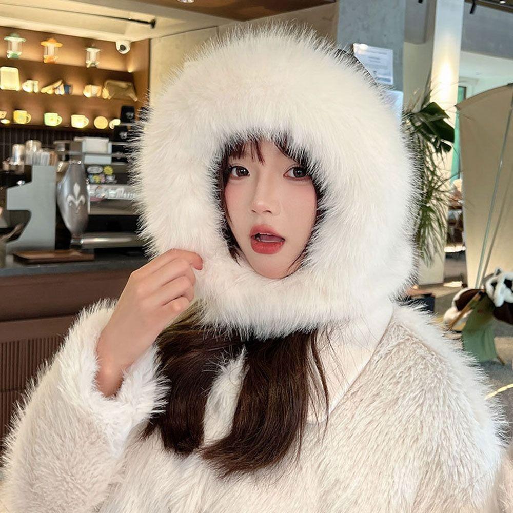 Plush Bomber Hat Ear Protection Ski Russian Cap Outdoors Ushanka Fur Hat  for Men Women