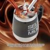 Portable Electric Stainless Steel Self Mixing Cup Magnetic Stirring Coffee Mug Black