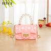IELGY All-match Pearl Diagonal Women's Bag Portable Fashion Korean Version Casual One Shoulder White