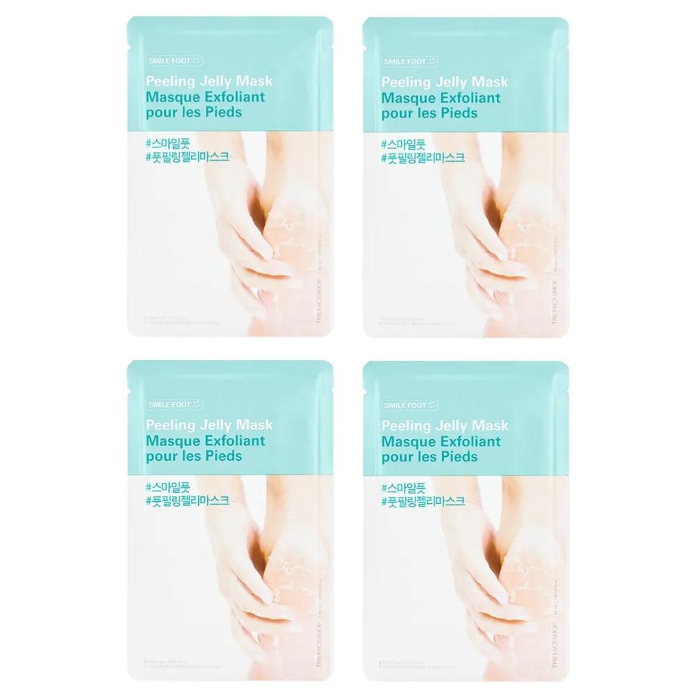 The Face Shop Foot Exfoliating Pack Heel Foot Peeling Mask (4 Packs)